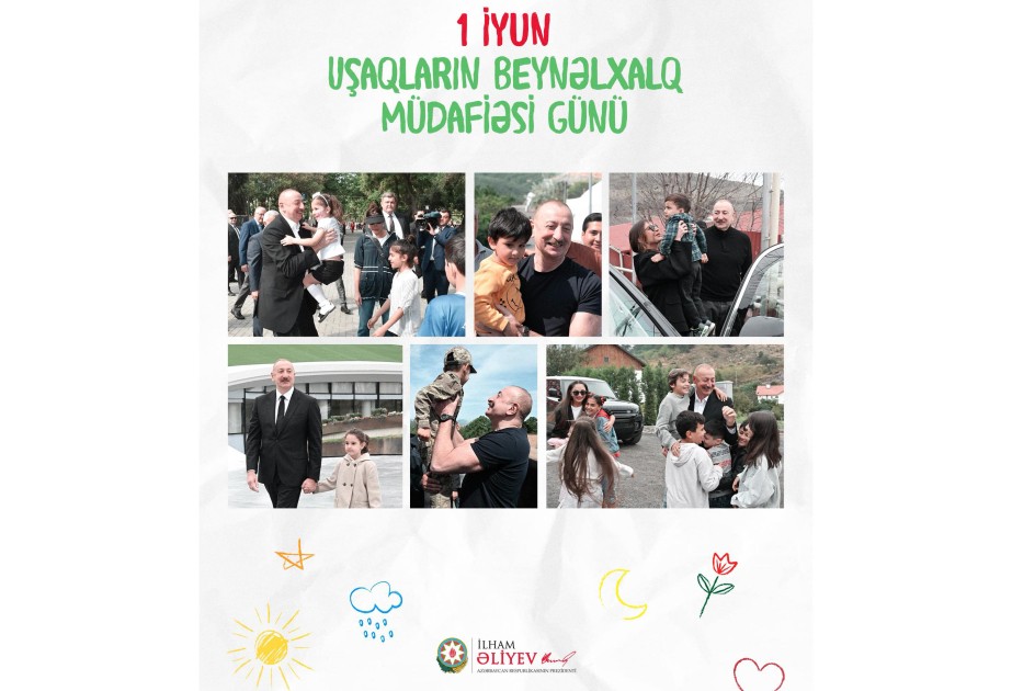 Prezident İlham Əliyevin sosial media hesablarında Uşaqların Beynəlxalq Müdafiəsi Günü münasibətilə paylaşım edilib&nbsp;