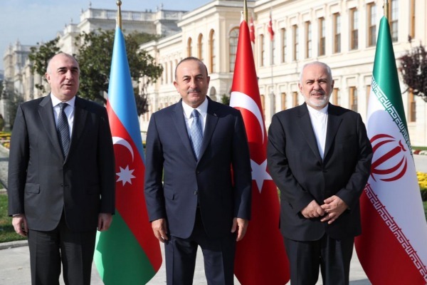 Azərbaycan, Türkiyə və İran XİN rəhbərlərinin görüşü olub - FOTO