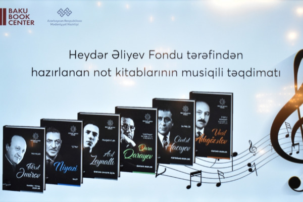 Heydər Əliyev Fondu tərəfindən hazırlanan Azərbaycan bəstəkarlarının əsərlərindən ibarət not kitablarının təqdimatı olub